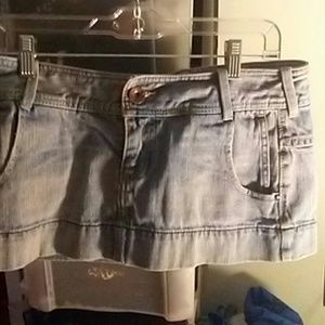 Denim mini skirt